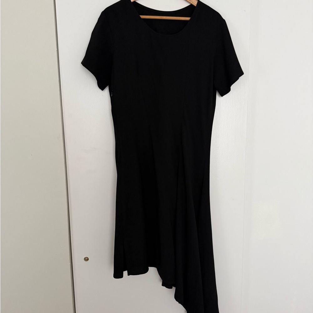 Ann Demeulemeester Black Asymmetrical Sheath Dress